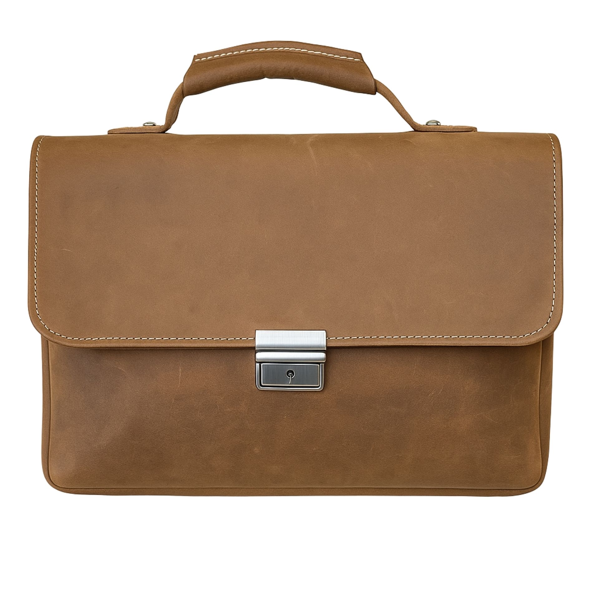 Laptop taske i ægte Crazy Horse læder med gratis gravering