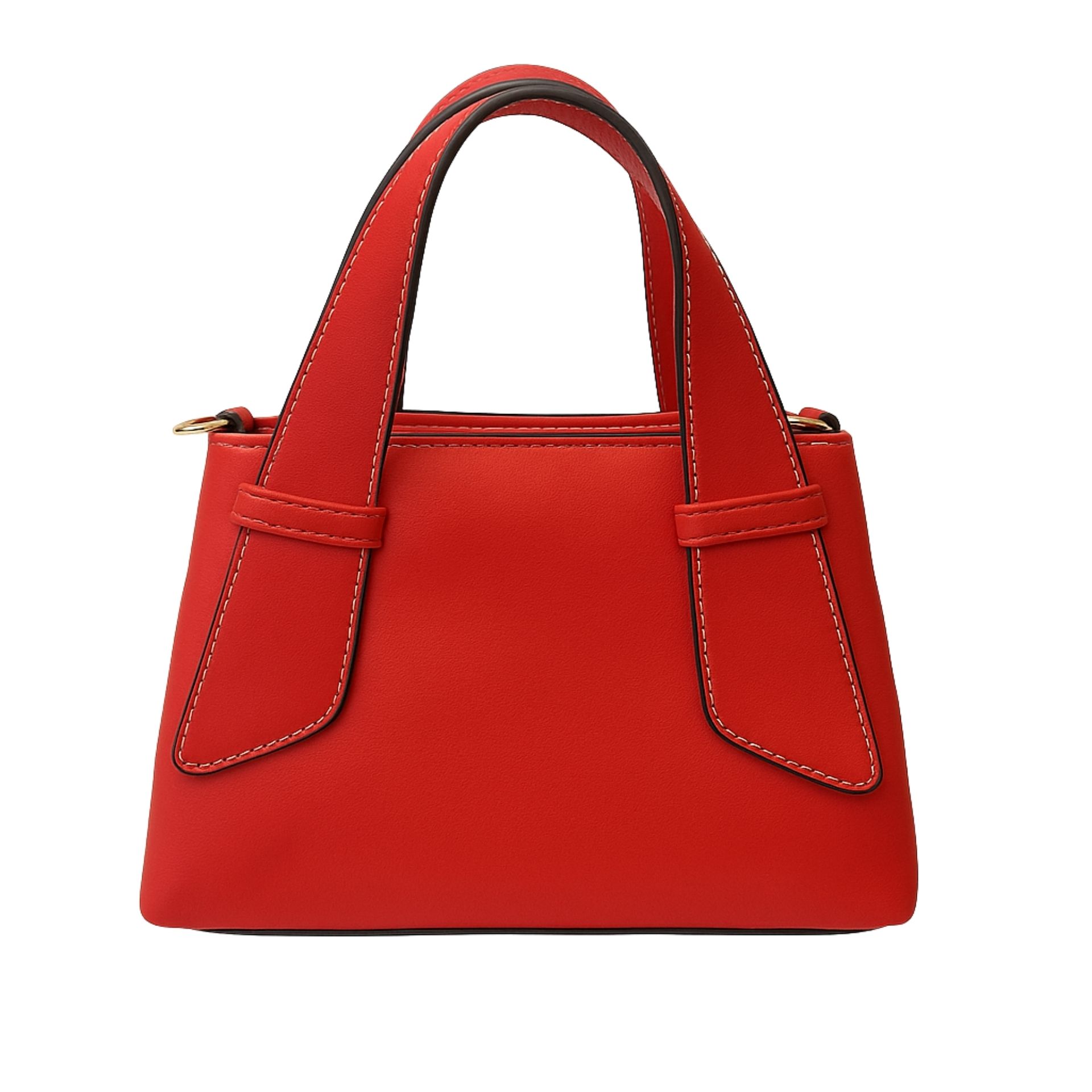  Stilren röd hand- & axelväska i PU-läder 