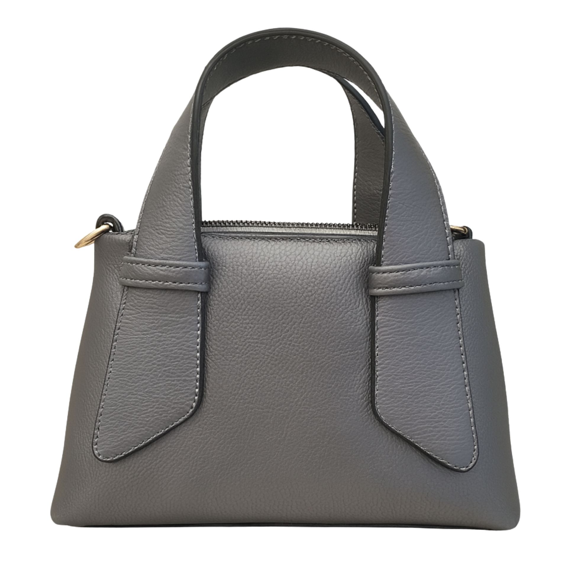 Stilfuld grå hånd- & skuldertaske i PU-læder 