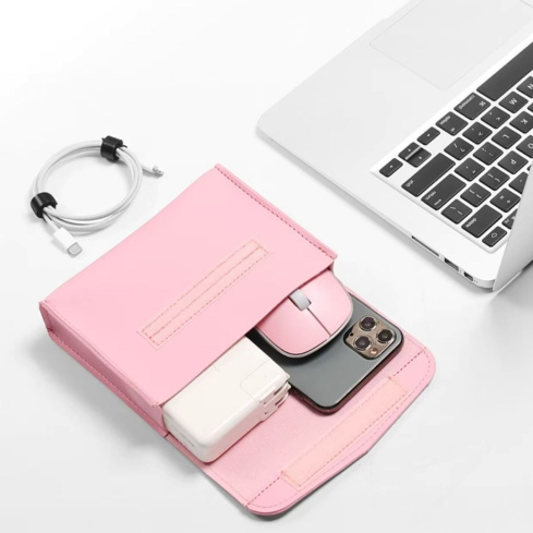 Computer Leather Sleeve - Pink
