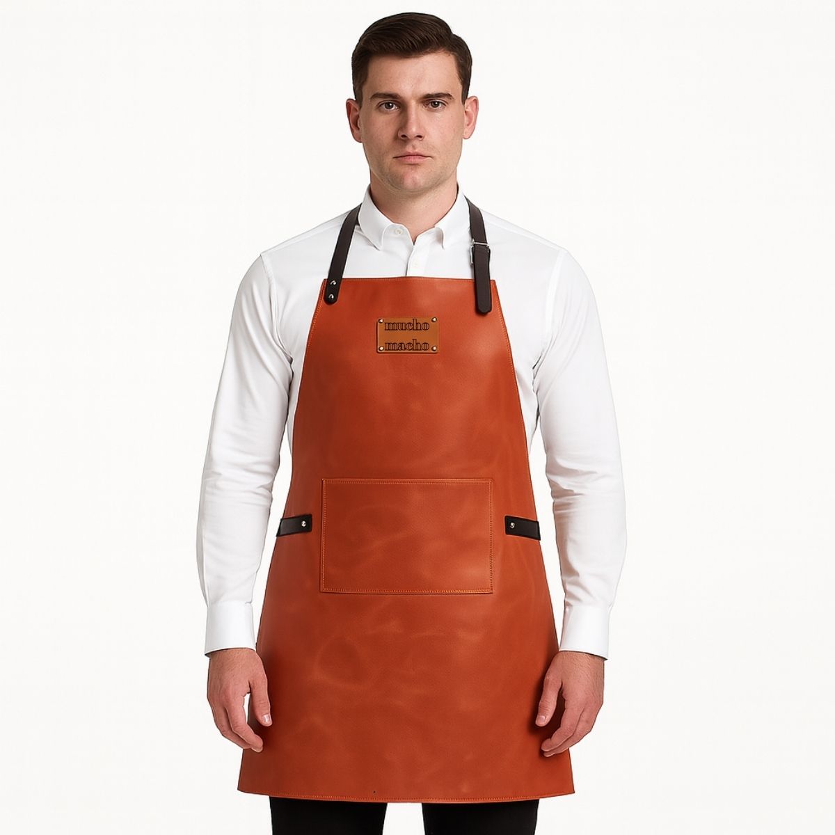 Leather Apron in Genuine Calf Leather – Free Engraving & Free Shipping