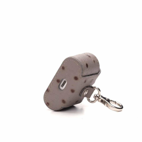Sigurd -AirPods Leather Case With Carabiner - Gray