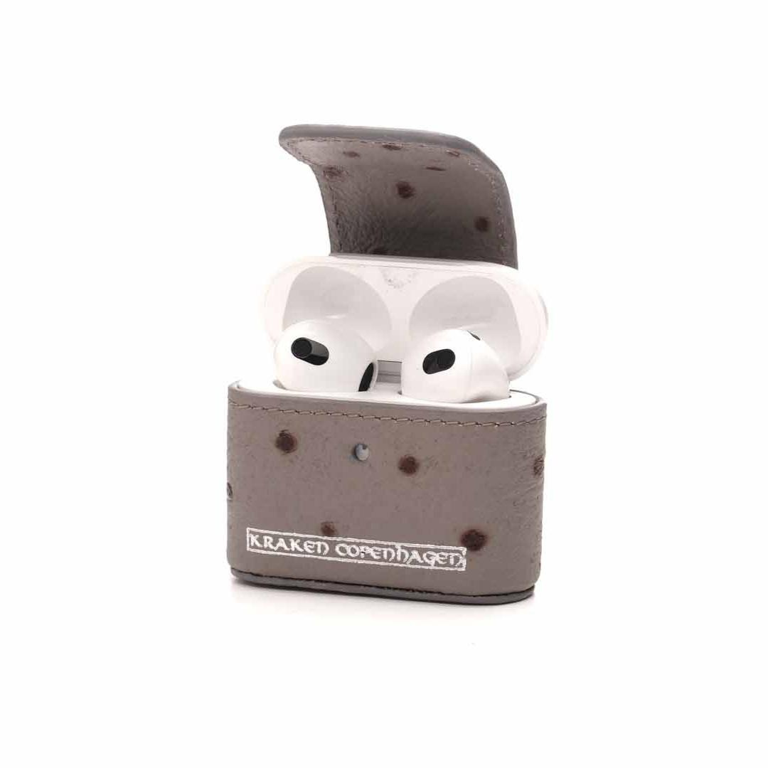 Sigurd-AirPods Cover Med Karabinhage- Grå