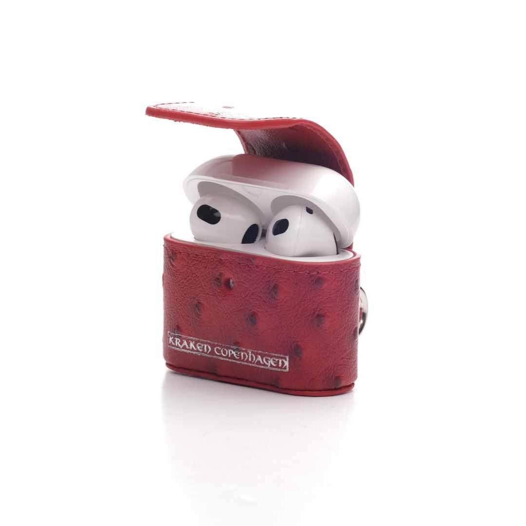 Sigurd-AirPods Cover Med Karabinhage -Rød