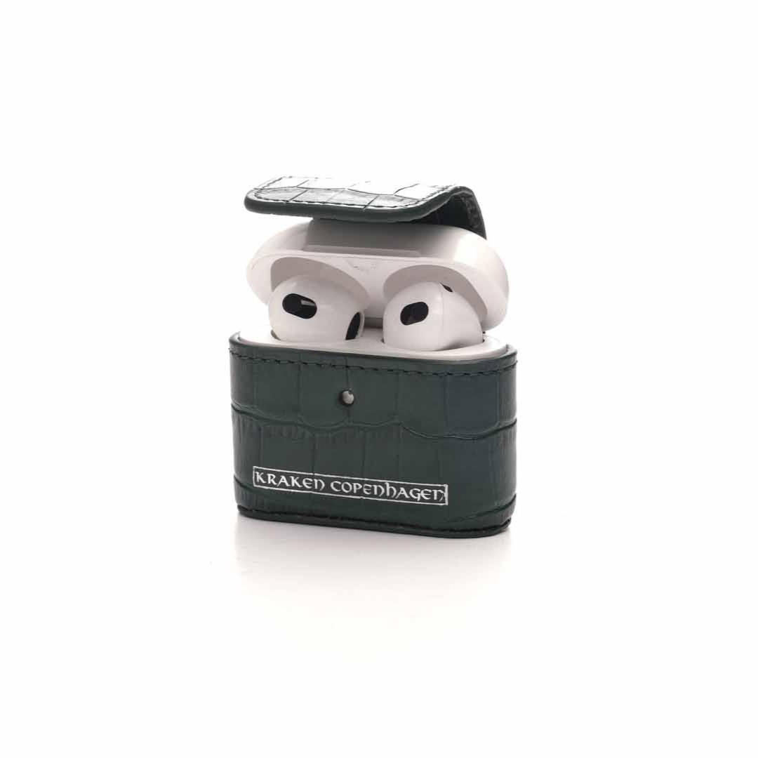 Ubbe-AirPods Cover Med Karabinhage-Grøn