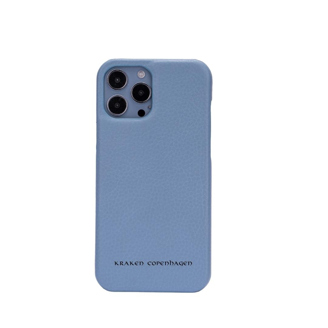 Genuine Pebbled Leather iPhone Case - Blue