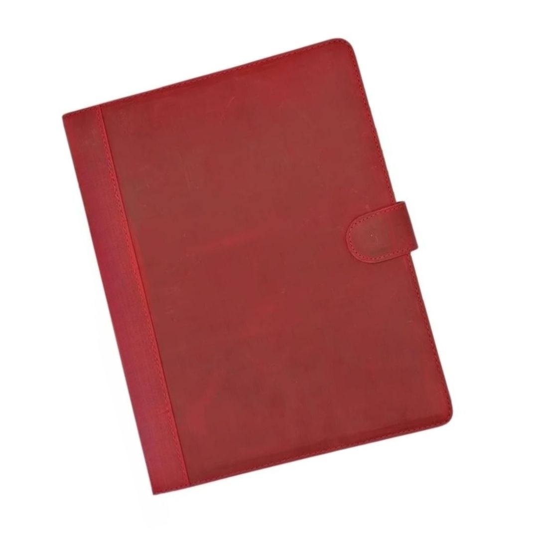 Ægte Crazy Læder IPad Pung Cover - Rød