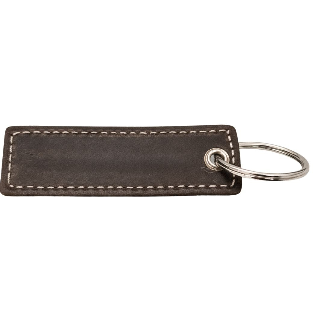 Personalised leather keyring – dark brown with name | Kraken Copenhagen