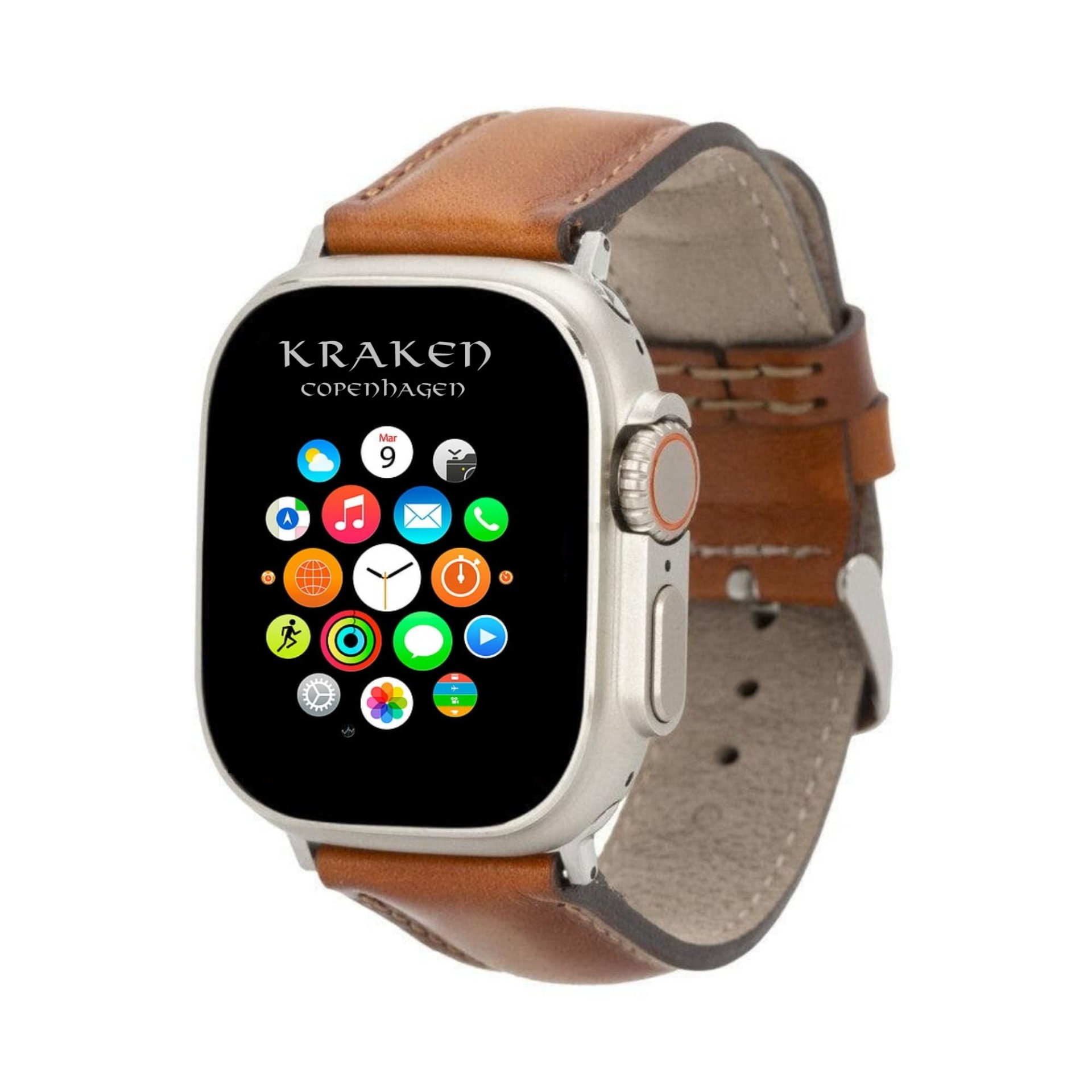Apple Watch Klassisk Læder Brun Urrem