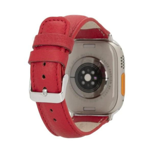 Apple Watch Classic Leather Red Watch Strap